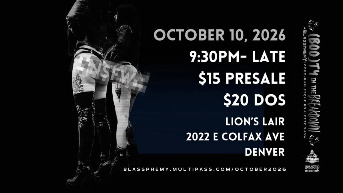 Booty in the Breakdown: A Blassphemy! Metal Go-Go Burlesque Roulette Show flyer
