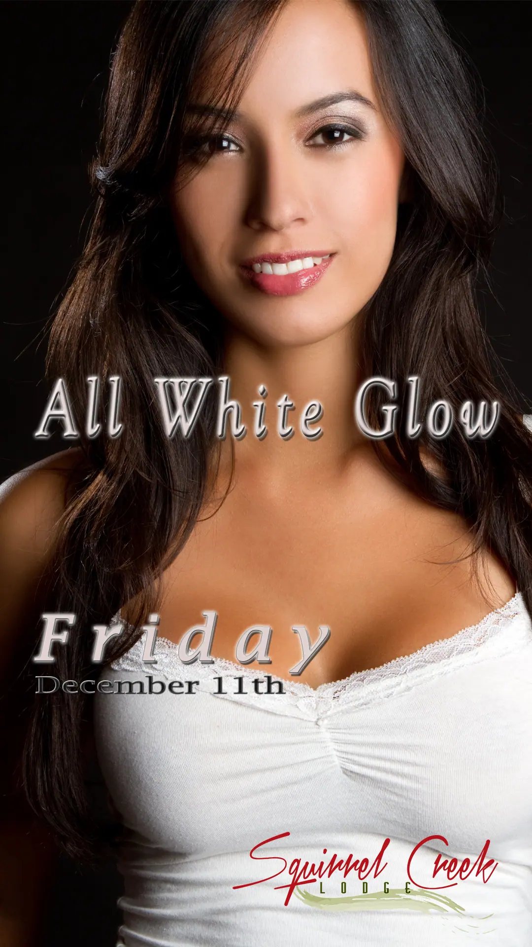 All White Glow! flyer