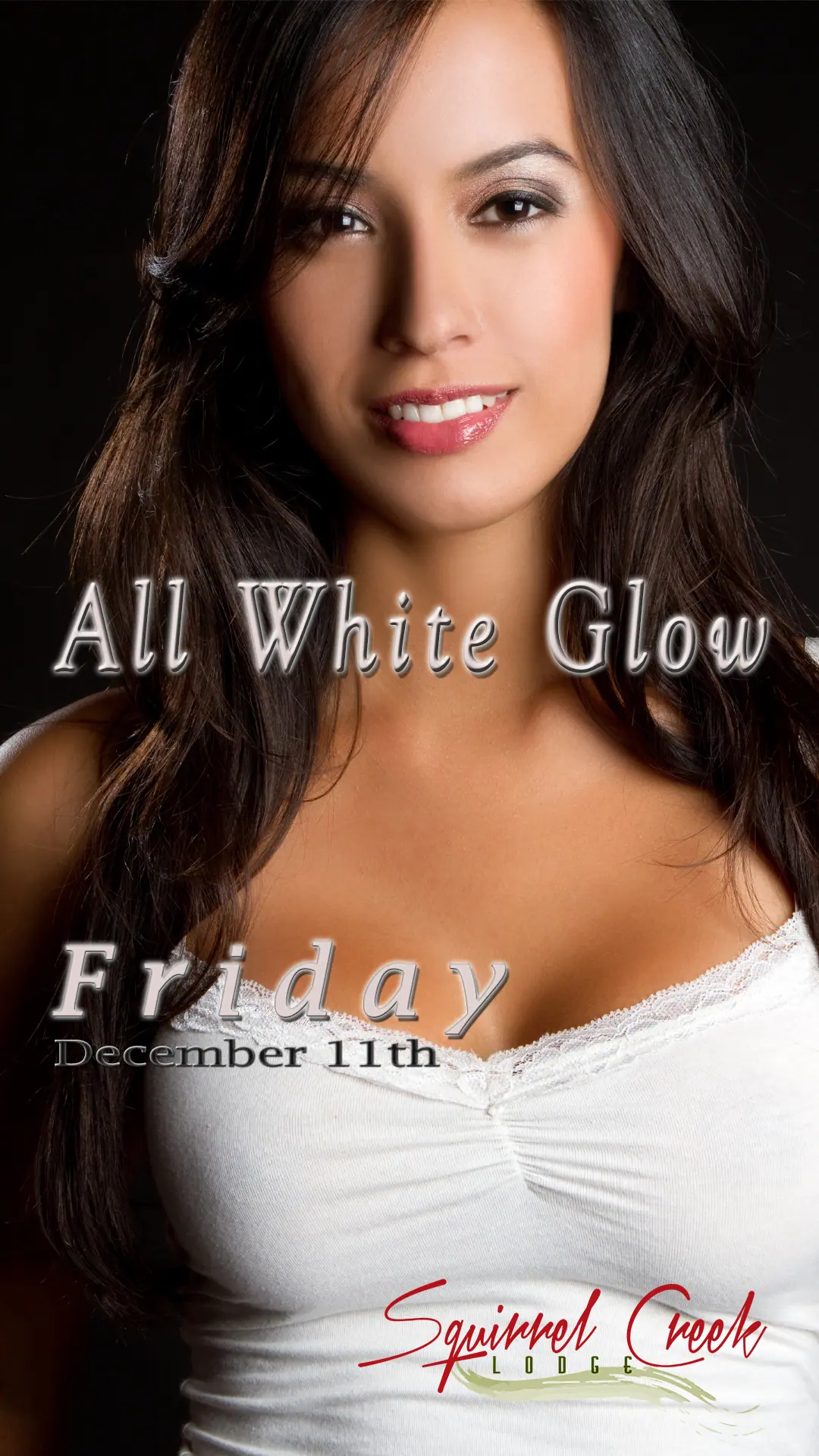 All White Glow! flyer