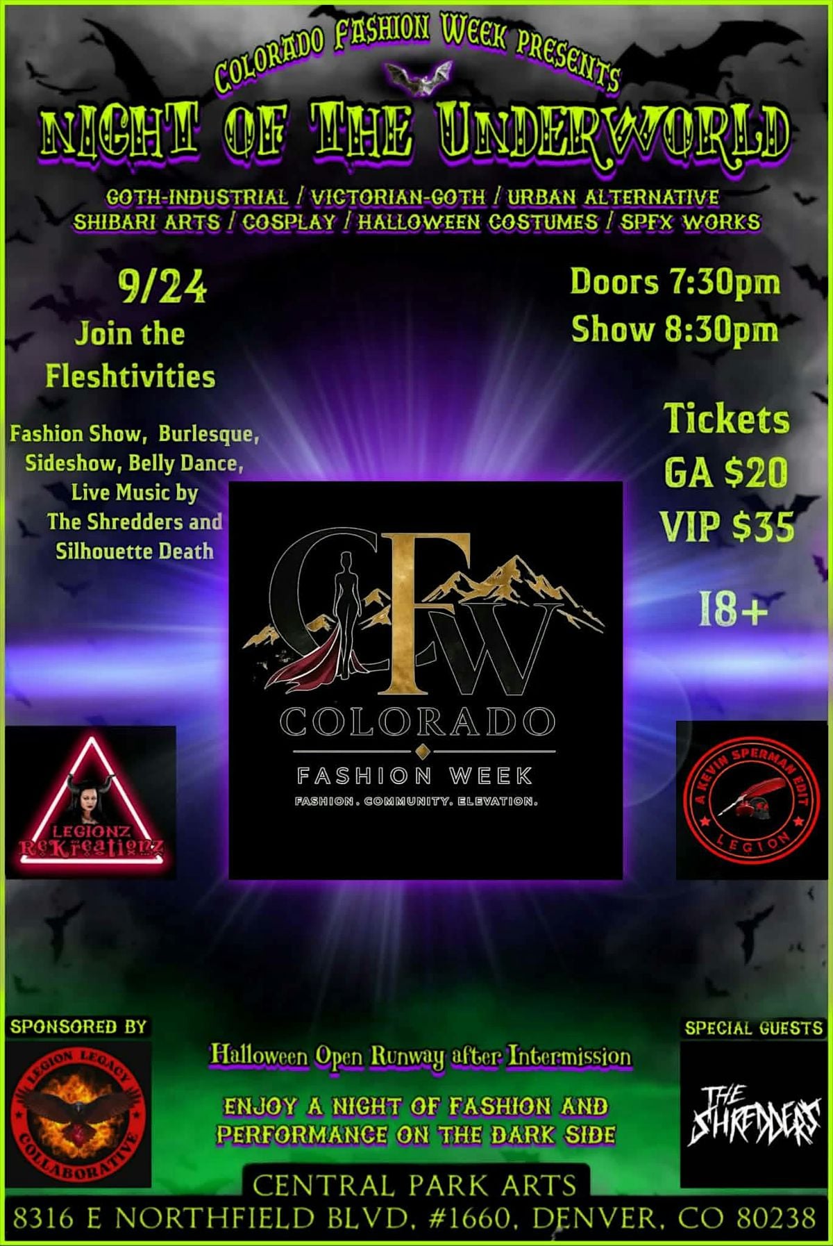 Fall Fashion Week: Night of the Underworld flyer