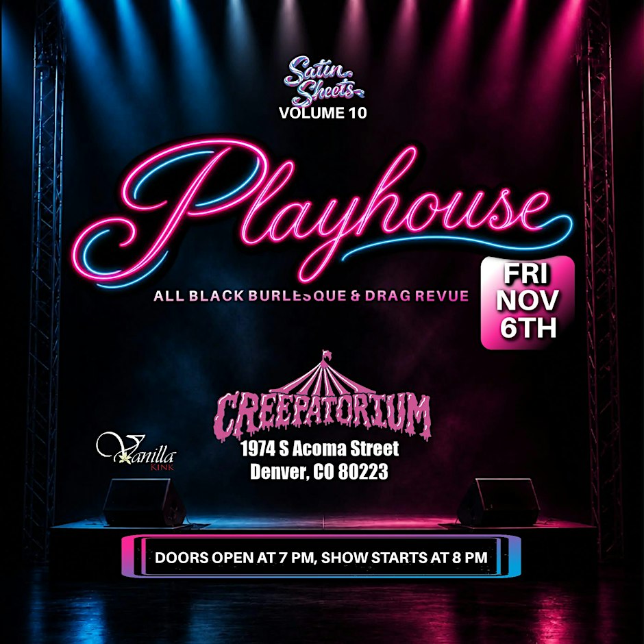 Satin Sheets: Playhouse flyer