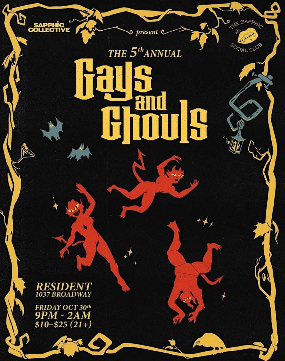 Gays and Ghouls flyer