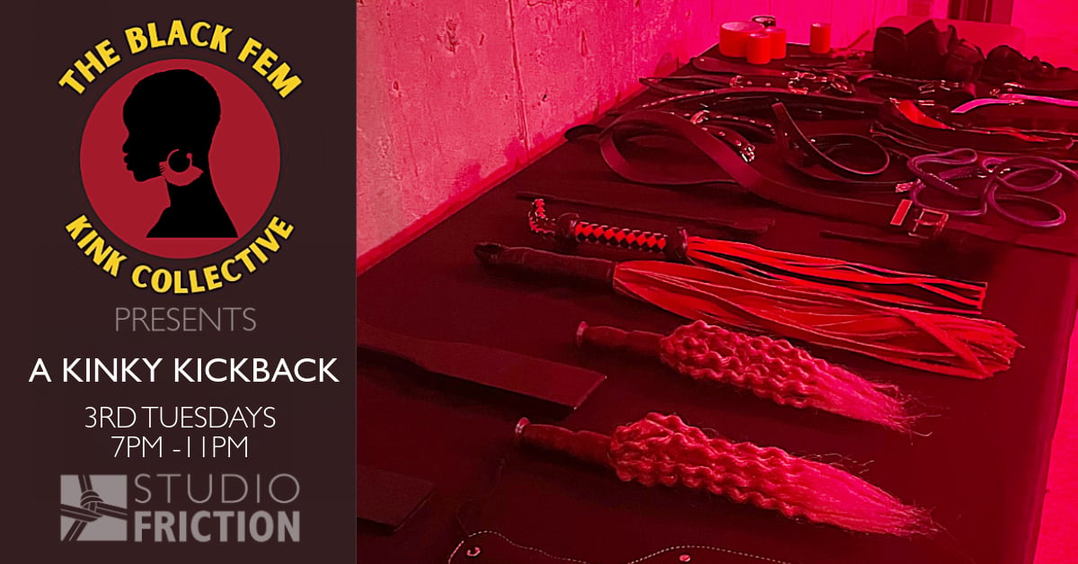 Black Fem Kink Collective Kinky Kickback flyer