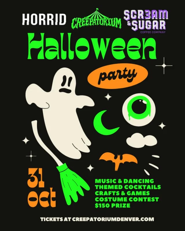 Haus of Horrors Halloween Party flyer