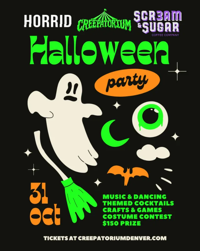 Haus of Horrors Halloween Party flyer