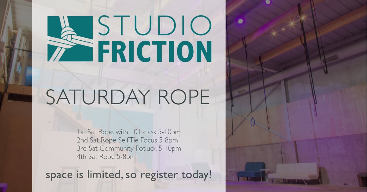 Saturday Rope Time with Beginner 101 Lesson flyer