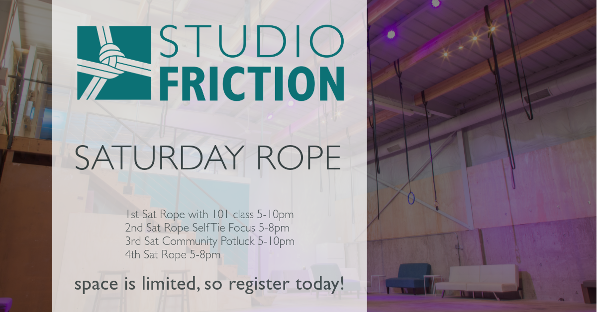 Saturday Rope Time with Beginner 101 Lesson flyer