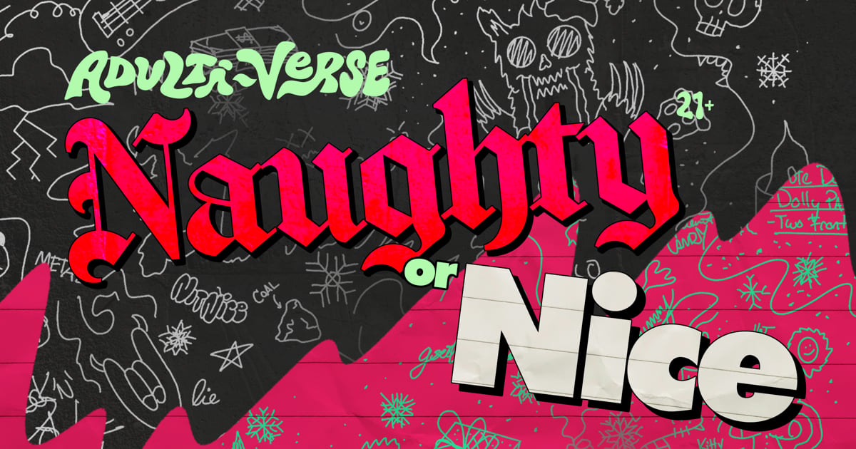 Adulti-Verse: Naughty or Nice flyer