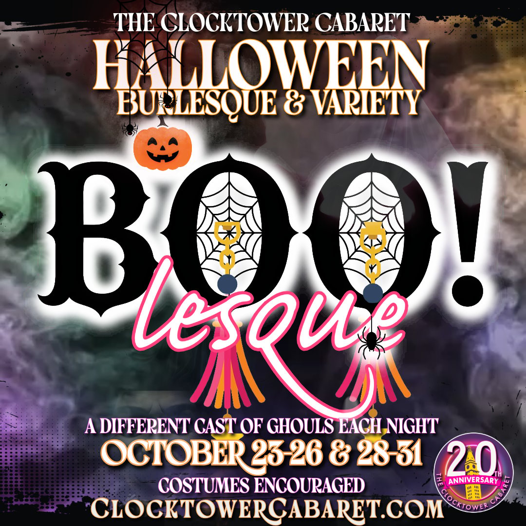 BOOlesque! 20th anniversary flyer, The Clocktower Cabaret